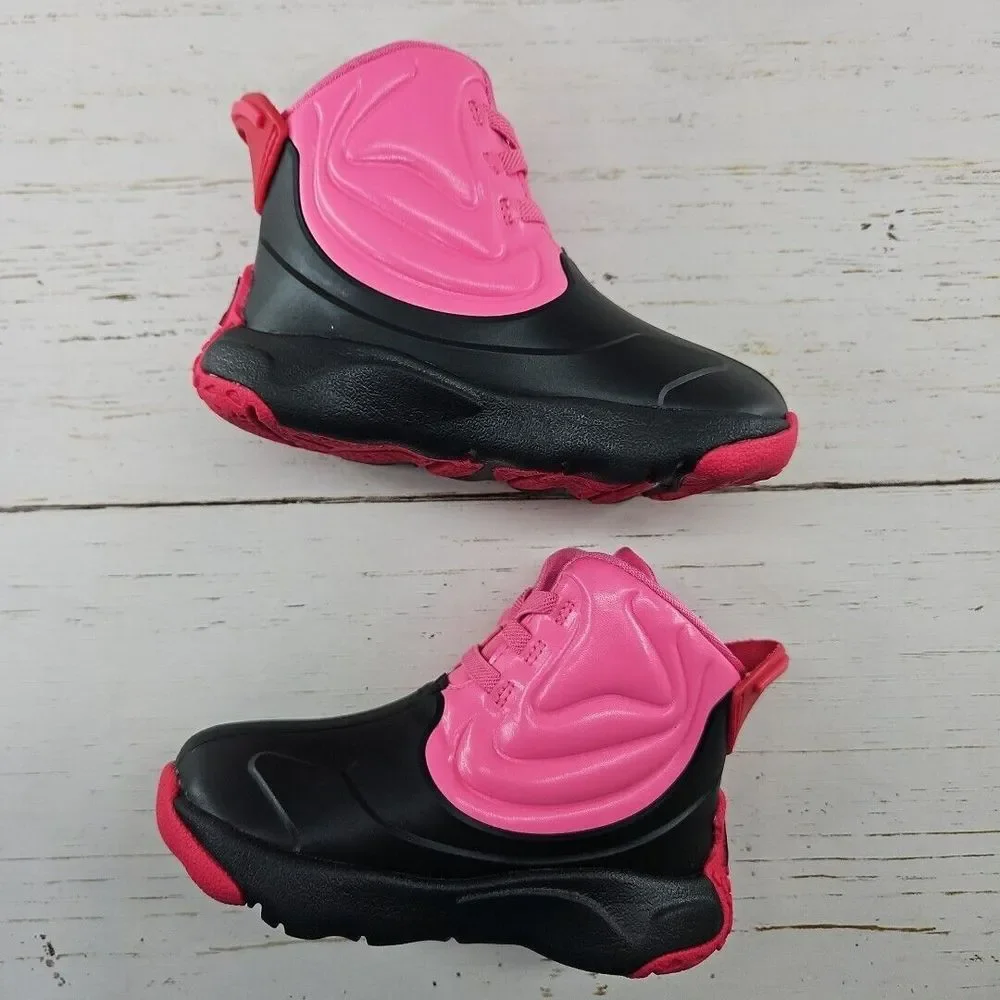 Nike Air Jordan Drip 23 Pink Black Toddler Girls 7C Rain Boots CT5799-600‎